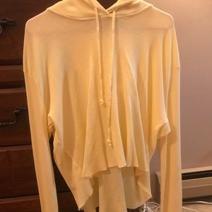 baby yellow lennon thermal hoodie